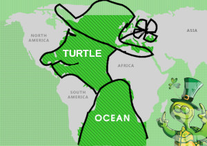 Turtle Ocean Blank Meme Template