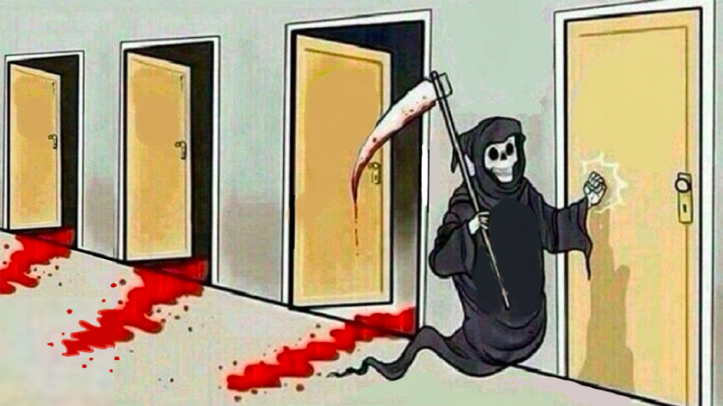 death knocking at the door Blank Meme Template