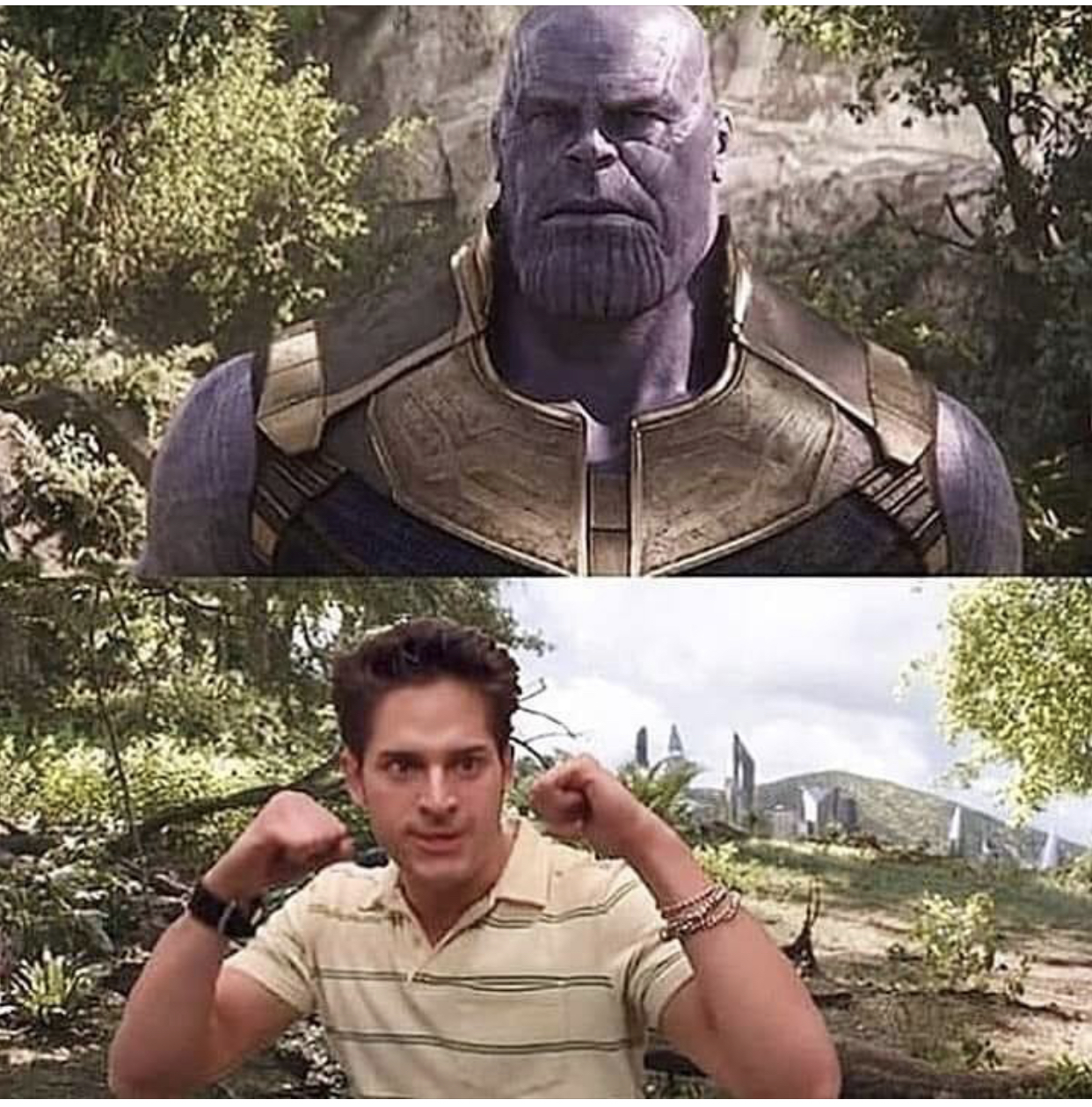 Thanos and Brendan Blank Meme Template