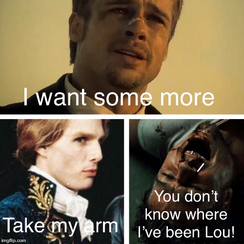 Movie Mixup: I want some more | image tagged in movie humor | made w/ Imgflip meme maker