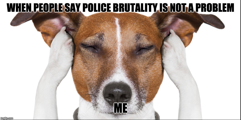 WHEN PEOPLE SAY POLICE BRUTALITY IS NOT A PROBLEM; ME | made w/ Imgflip meme maker