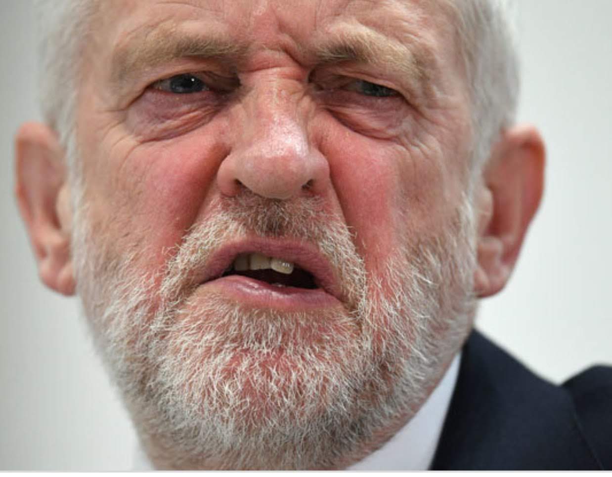 Jeremy Corbyn snarling Blank Meme Template