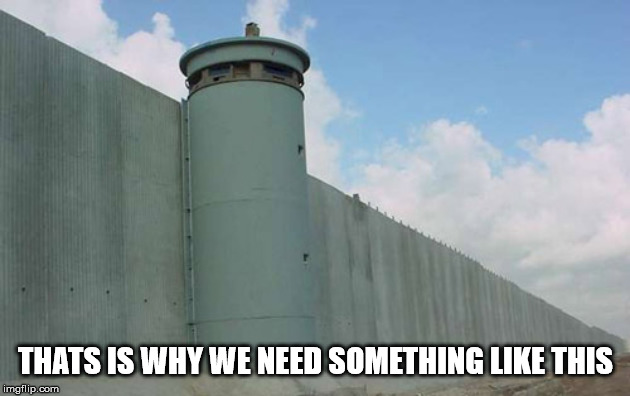 Great Border Wall | THATS IS WHY WE NEED SOMETHING LIKE THIS | image tagged in great border wall | made w/ Imgflip meme maker