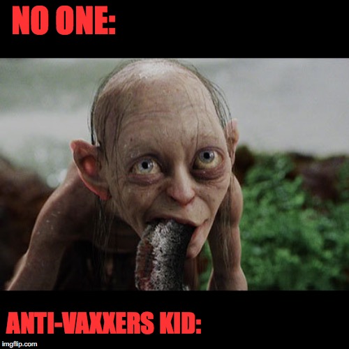 Anti Vaxxer | NO ONE:; ANTI-VAXXERS KID: | image tagged in anti-vaxxers,funny,meme,politics,medicine,memes | made w/ Imgflip meme maker