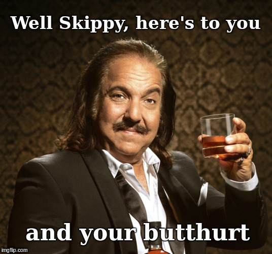 Ron Jeremy APPROVES! | Well Skippy, here's to you; and your butthurt | image tagged in ron jeremy approves | made w/ Imgflip meme maker