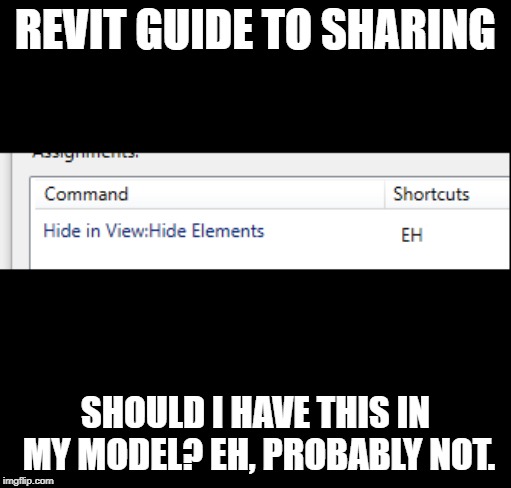 REVIT GUIDE TO SHARING; SHOULD I HAVE THIS IN MY MODEL? EH, PROBABLY NOT. | made w/ Imgflip meme maker