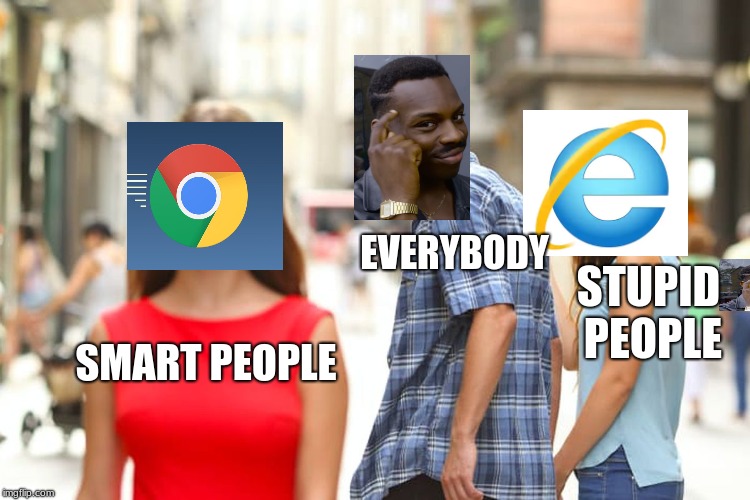 Distracted Boyfriend Meme | EVERYBODY; STUPID PEOPLE; SMART PEOPLE | image tagged in memes,distracted boyfriend | made w/ Imgflip meme maker