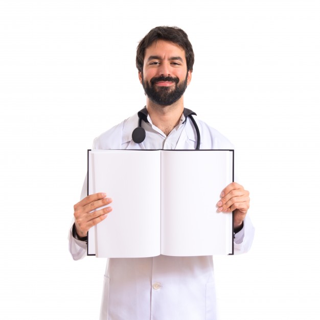 High Quality Doctor Holding Book Blank Meme Template