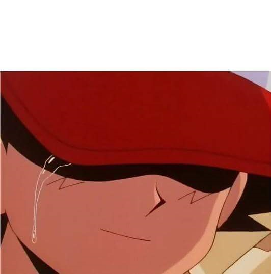 Ash Ketchum Crying Blank Meme Template