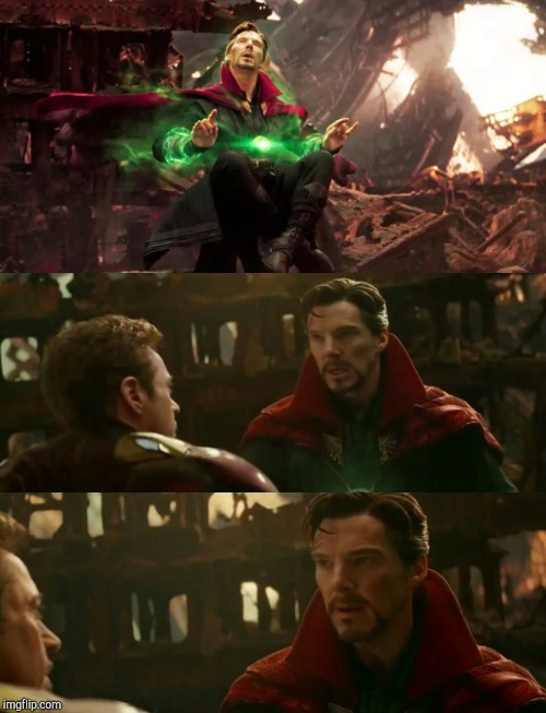 Avengers: Infinity War - Dr. Strange Futures Blank Meme Template