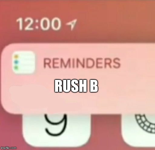 RUSH B | image tagged in csgo,rush b | made w/ Imgflip meme maker