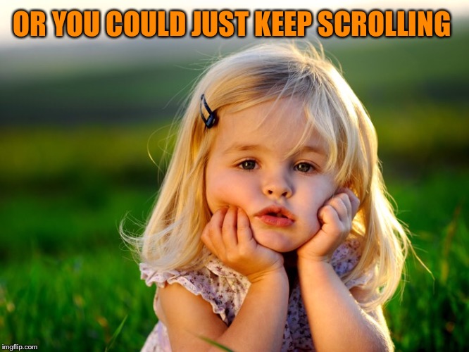 OR YOU COULD JUST KEEP SCROLLING | made w/ Imgflip meme maker