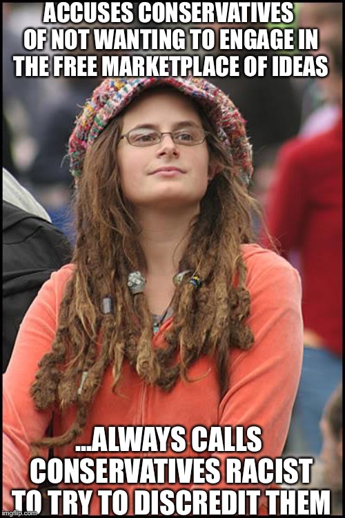 College liberal meme imgflip