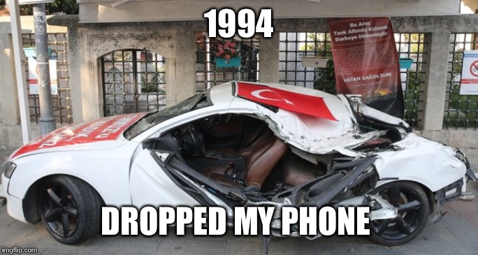 1994 DROPPED MY PHONE | made w/ Imgflip meme maker