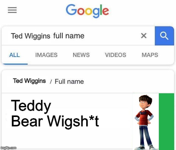 Seriously? | Ted Wiggins; Ted Wiggins; Teddy Bear Wigsh*t | image tagged in full name google,memes,google search | made w/ Imgflip meme maker