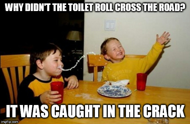 Yo Mamas So Fat | WHY DIDN'T THE TOILET ROLL CROSS THE ROAD? IT WAS CAUGHT IN THE CRACK | image tagged in memes,yo mamas so fat | made w/ Imgflip meme maker