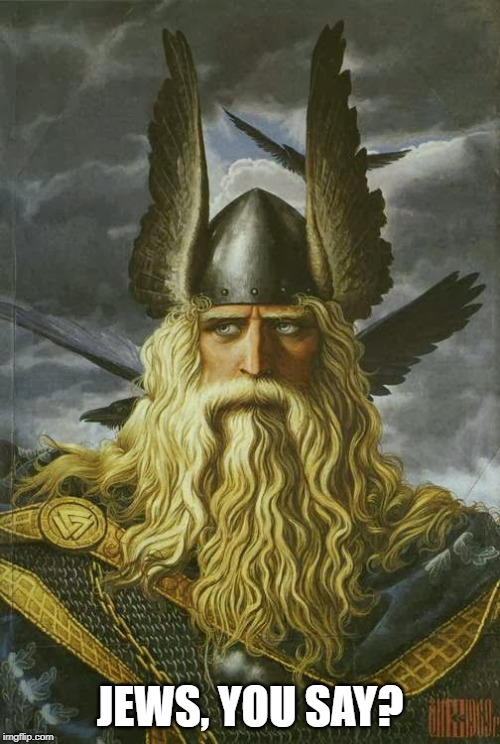Odin | JEWS, YOU SAY? | image tagged in odin | made w/ Imgflip meme maker