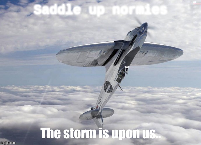 #THESTORM | Saddle up normies; The storm is upon us.. | image tagged in the great awakening | made w/ Imgflip meme maker