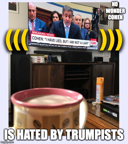 Cohen's Testimony | NO WONDER COHEN; IS HATED BY TRUMPISTS | image tagged in michael cohen,testimony,memes | made w/ Imgflip meme maker