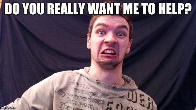 Jacksepticeye | DO YOU REALLY WANT ME TO HELP? | image tagged in jacksepticeye | made w/ Imgflip meme maker