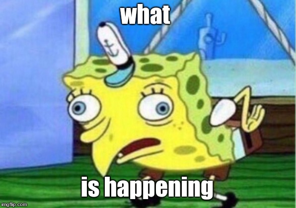 Mocking Spongebob Meme | what is happening | image tagged in memes,mocking spongebob | made w/ Imgflip meme maker