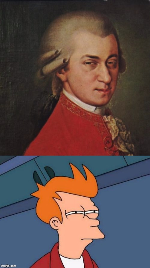 image tagged in memes,futurama fry,mozart not sure | made w/ Imgflip meme maker