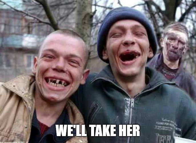 Methed Up | WE'LL TAKE HER | image tagged in methed up | made w/ Imgflip meme maker