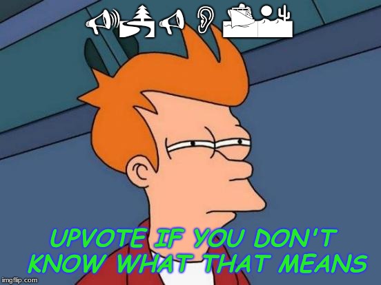 Futurama Fry | UPVOTE; UPVOTE IF YOU DON'T KNOW WHAT THAT MEANS | image tagged in memes,futurama fry | made w/ Imgflip meme maker