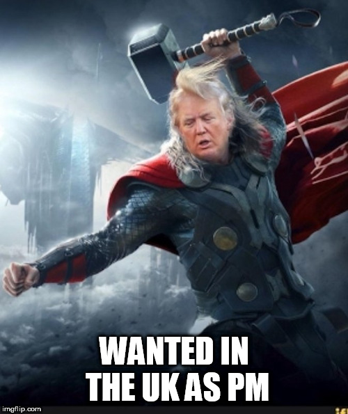 WANTED IN THE UK AS PM | image tagged in pm trump | made w/ Imgflip meme maker