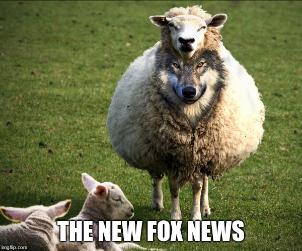 Wolf in sheep's clothing | THE NEW FOX NEWS | image tagged in wolf in sheep's clothing | made w/ Imgflip meme maker