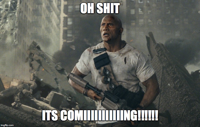 Rock - it flies | OH SHIT; ITS COMIIIIIIIIIIING!!!!!! | image tagged in rock - it flies | made w/ Imgflip meme maker