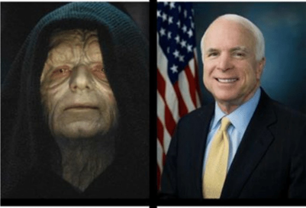 High Quality McCain is Darth Sidious Blank Meme Template