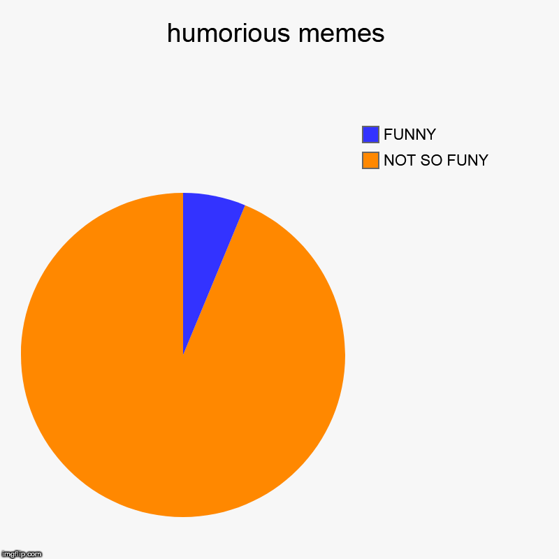 humorious memes | NOT SO FUNY, FUNNY | image tagged in charts,pie charts | made w/ Imgflip chart maker