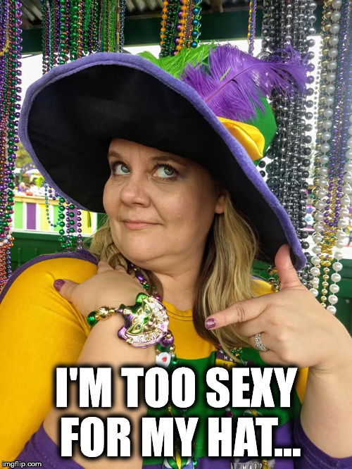 I'm too sexy | I'M TOO SEXY FOR MY HAT... | image tagged in sexy women | made w/ Imgflip meme maker