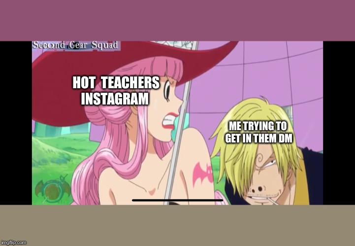 First meme | HOT  TEACHERS INSTAGRAM; ME TRYING TO GET IN THEM DM | image tagged in memes | made w/ Imgflip meme maker