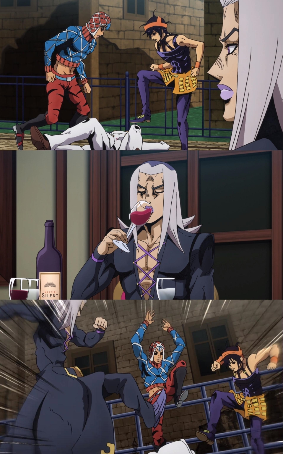 High Quality Abbacchio Joining Kicking Blank Meme Template