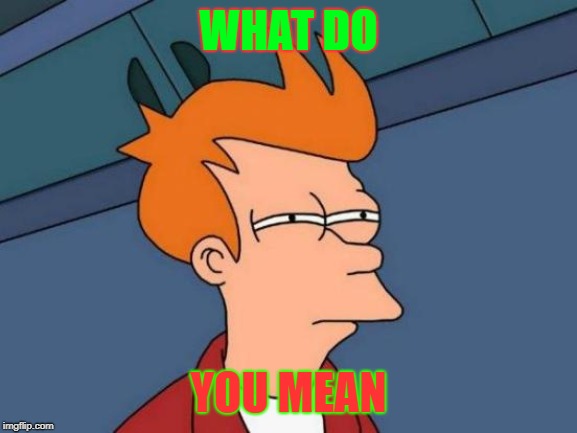 Futurama Fry Meme | WHAT DO YOU MEAN | image tagged in memes,futurama fry | made w/ Imgflip meme maker