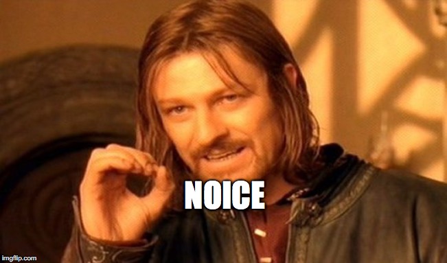 One Does Not Simply Meme | NOICE | image tagged in memes,one does not simply | made w/ Imgflip meme maker