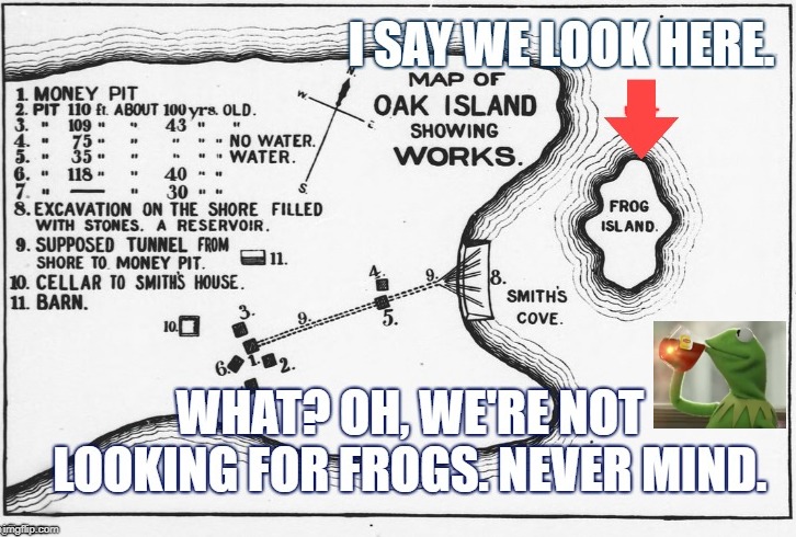 kermit island | image tagged in kermit the frog | made w/ Imgflip meme maker