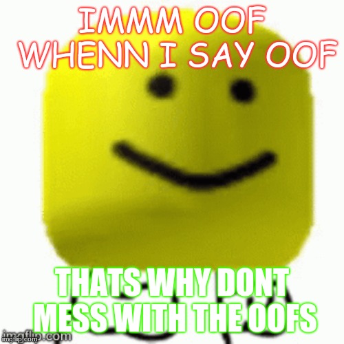 OOF | IMMM OOF WHENN I SAY OOF; THATS WHY DONT MESS WITH THE OOFS | image tagged in funny | made w/ Imgflip meme maker