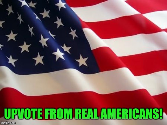 American flag | UPVOTE FROM REAL AMERICANS! | image tagged in american flag | made w/ Imgflip meme maker