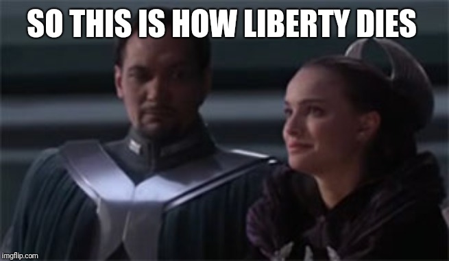 Star wars so this is how liberty dies | SO THIS IS HOW LIBERTY DIES | image tagged in star wars so this is how liberty dies | made w/ Imgflip meme maker