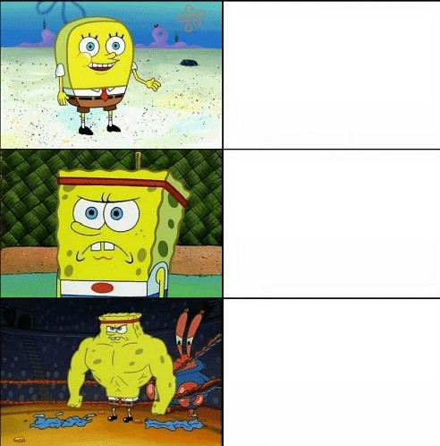 spongebob fight Blank Meme Template
