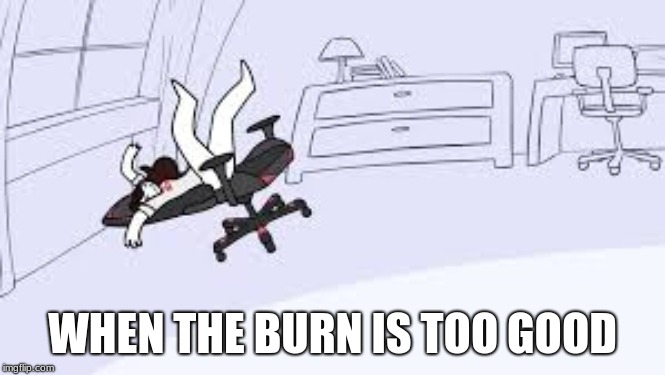 WHEN THE BURN IS TOO GOOD | image tagged in jaidenanimations,youtuberewind,burn | made w/ Imgflip meme maker