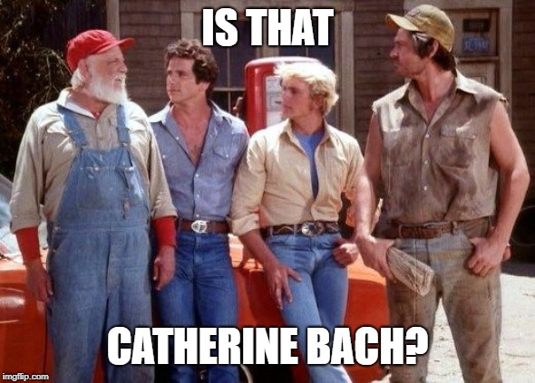 Dukes of Hazzard | IS THAT CATHERINE BACH? | image tagged in dukes of hazzard | made w/ Imgflip meme maker