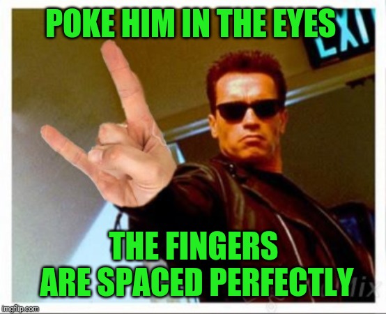 POKE HIM IN THE EYES THE FINGERS ARE SPACED PERFECTLY | made w/ Imgflip meme maker