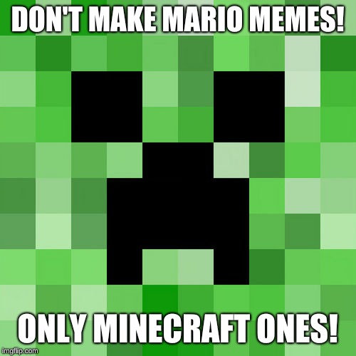Scumbag Minecraft Meme | DON'T MAKE MARIO MEMES! ONLY MINECRAFT ONES! | image tagged in memes,scumbag minecraft | made w/ Imgflip meme maker