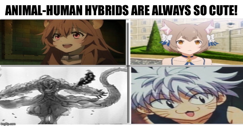 ANIMAL-HUMAN HYBRIDS ARE ALWAYS SO CUTE! | image tagged in Animemes | made w/ Imgflip meme maker