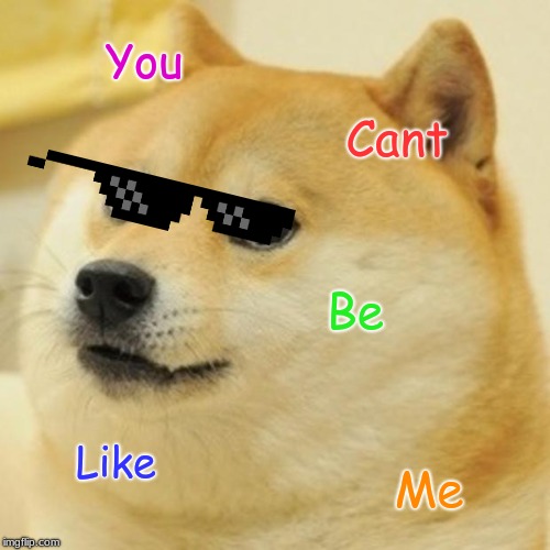 Doge | You; Cant; Be; Like; Me | image tagged in memes,doge | made w/ Imgflip meme maker