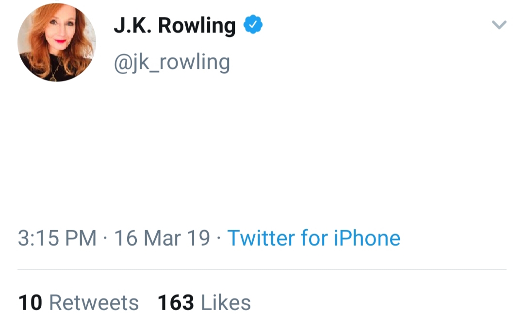 Jk Rowling twitter Blank Meme Template